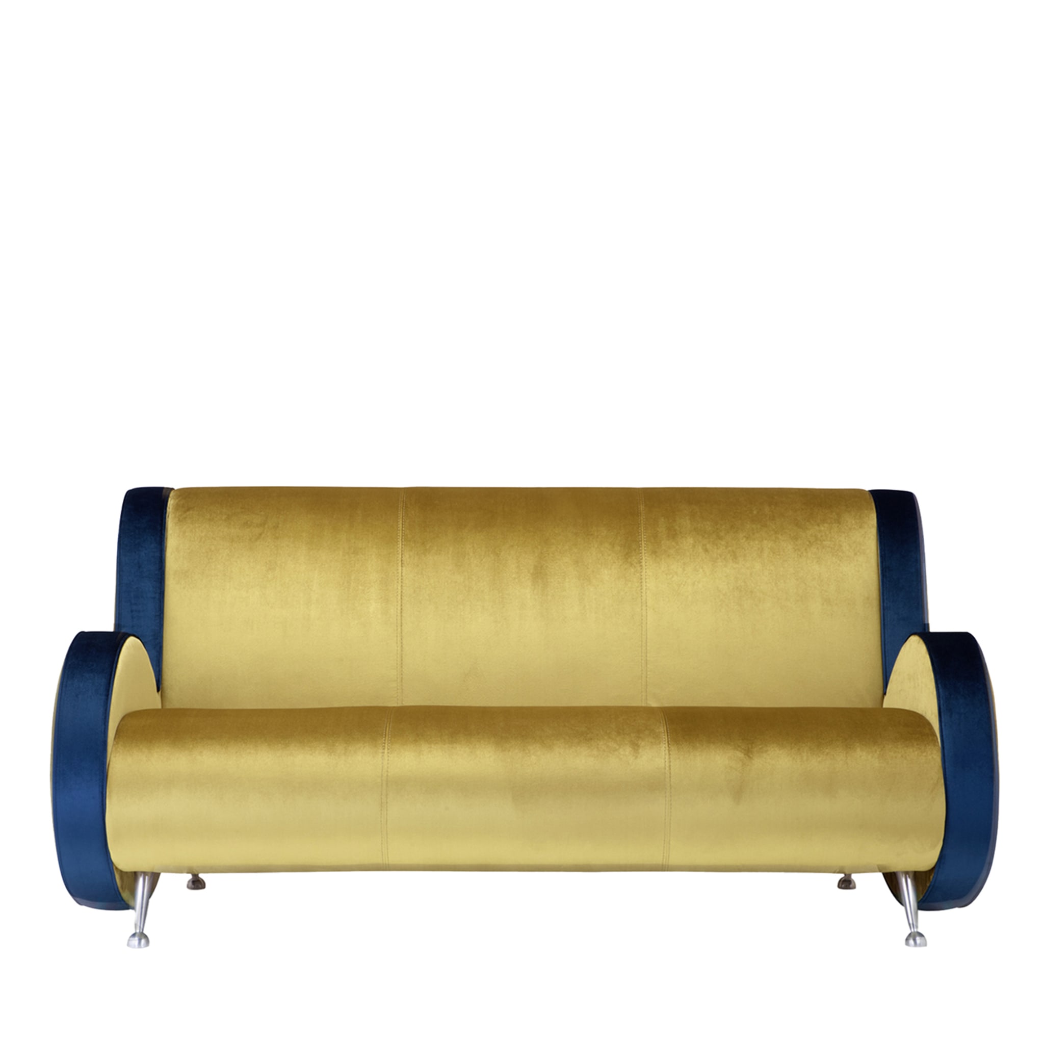 Ata 3-Seater Blue & Gold Sofa by Simone Micheli - Main view