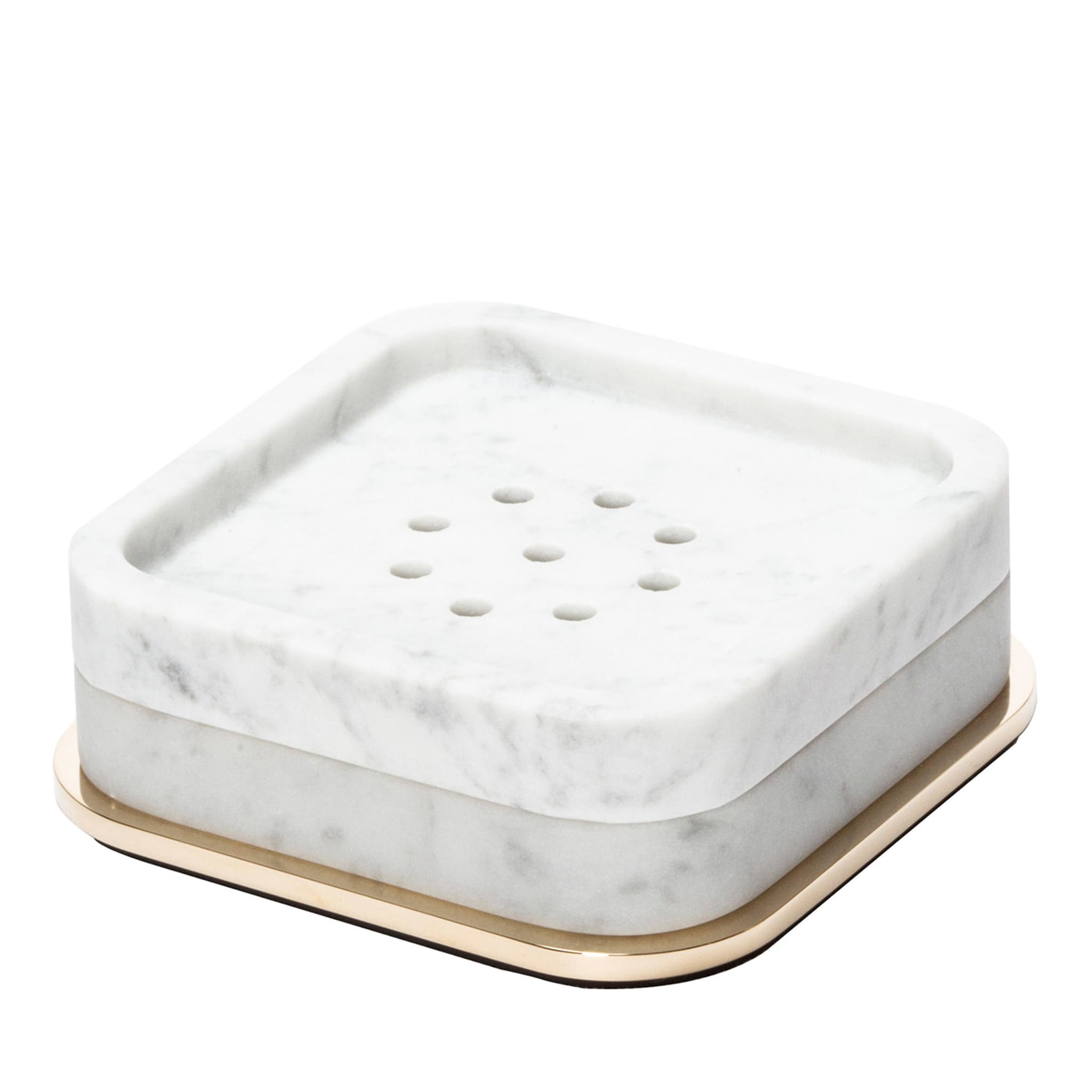 Polo White Marble Soap Bowl - Main view